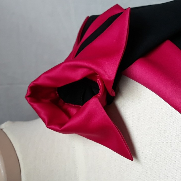 Hot Pink Big Collar Joseph Ribkoff Blouse Top - Picture 6 of 8